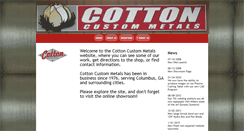 Desktop Screenshot of cottoncustommetals.com
