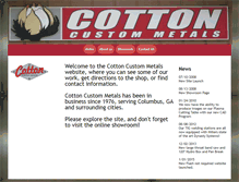Tablet Screenshot of cottoncustommetals.com
